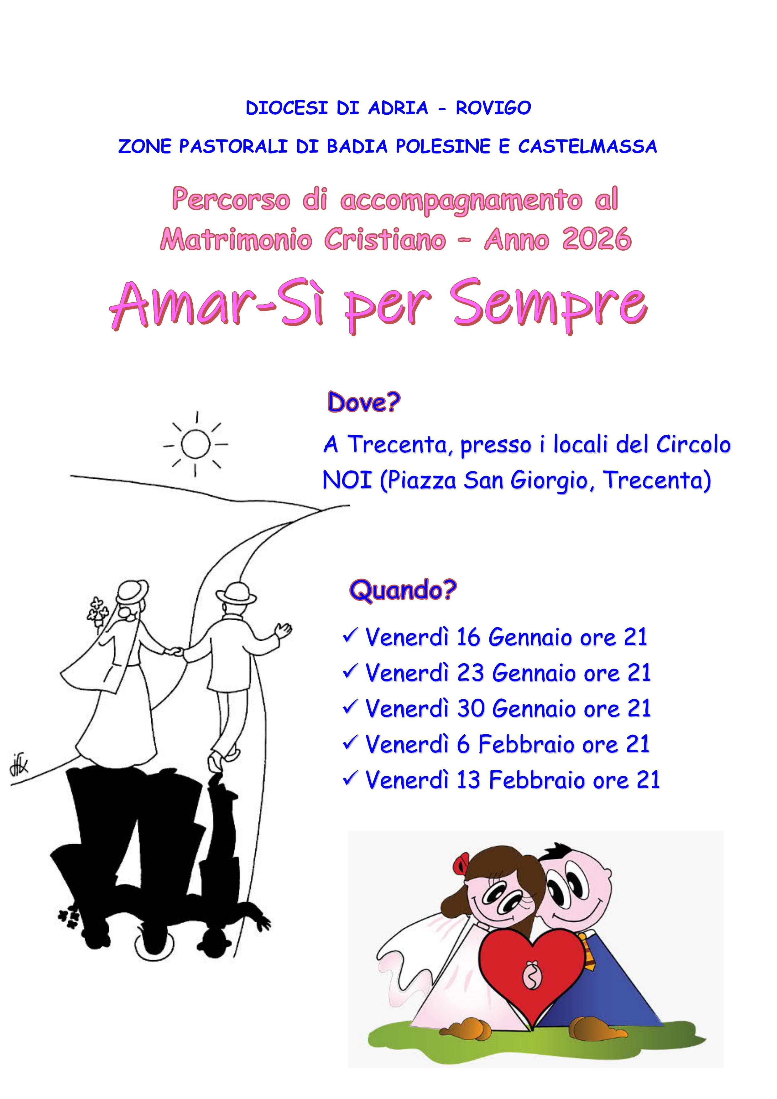 Percorso di accompagnamento al matrimonio Cristiano